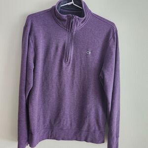 Vineyard Vines Men's Lavender Zip-Up Sweater